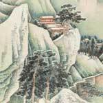 　溪山初雪图-立轴-设色纸本