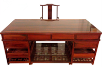 老挝红酸枝明式书桌二件套