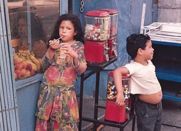Children with Gumball Machine