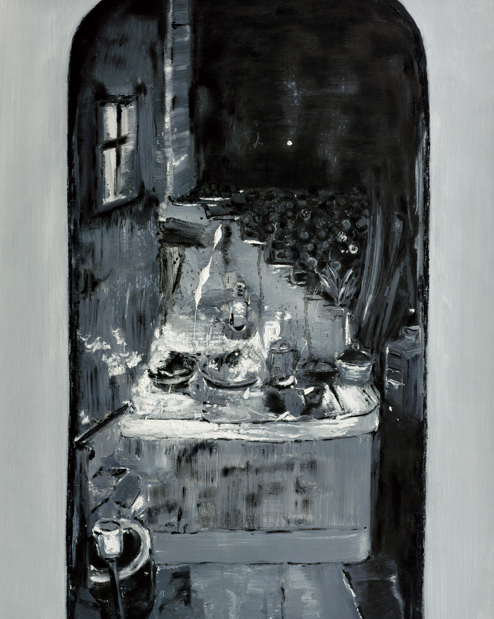 陈军《俺奶奶家的厨房一角》100cm×80cm布面油画2011年
