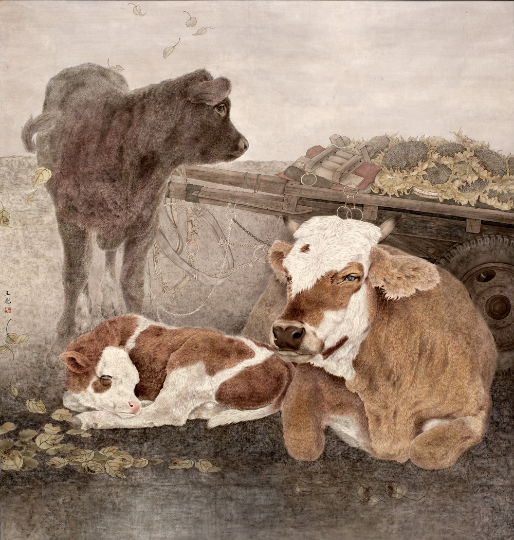 王彪《秋分》 190cm×180cm  纸本设色 2009