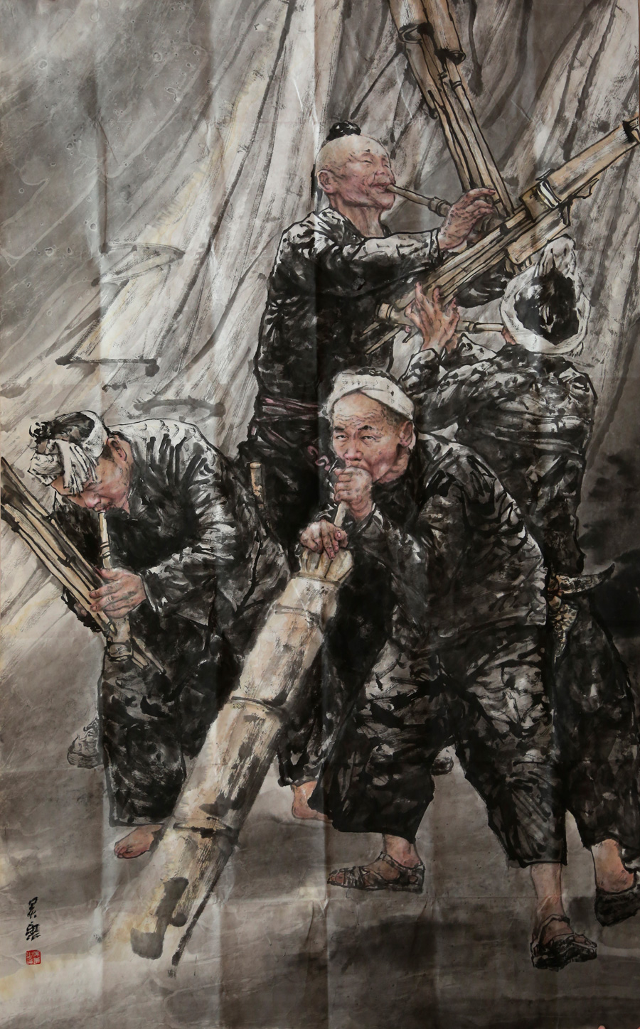 吴康 芦笙汇 200cm×124cm 西安